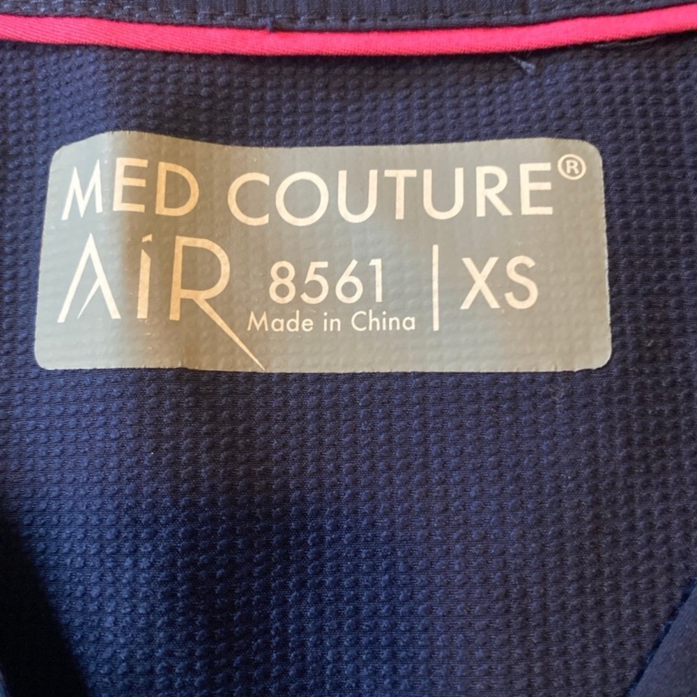 Med Couture Air Navy Top with Pink Accents